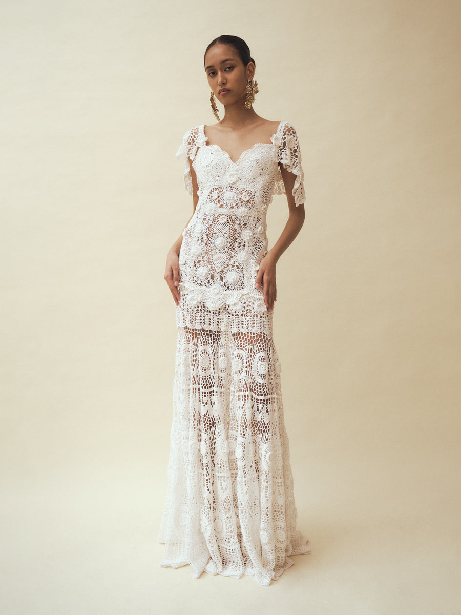 ADELINA Crochet Gown