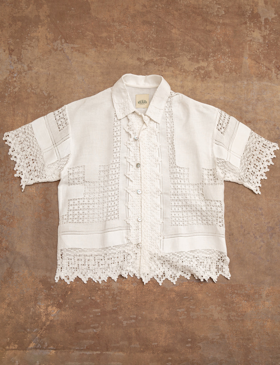 MAURICIO Lace Tablecloth Shirt