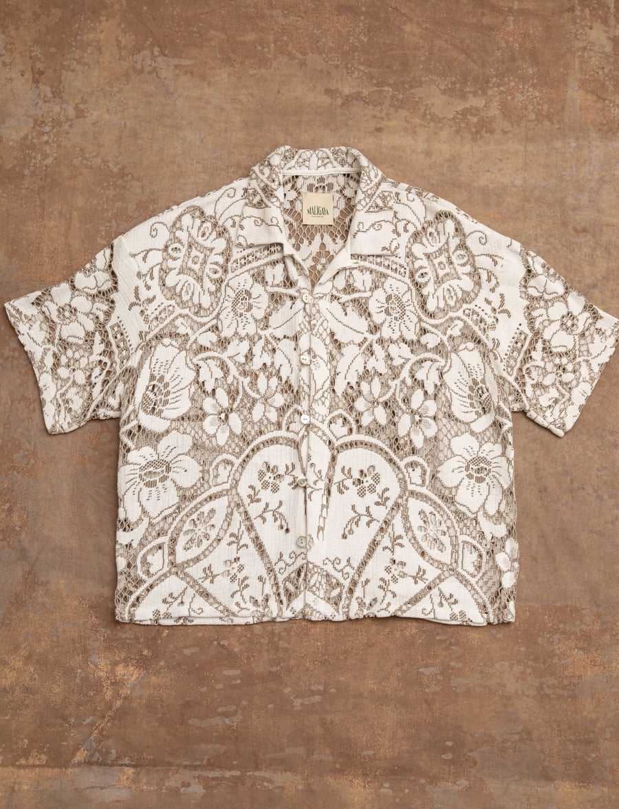 ALAIN Lace Tablecloth Shirt